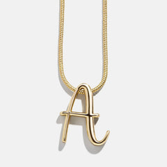 Classic Script Initial Necklace - Classic Script