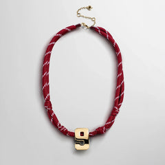 Knotty Varsity Custom Necklace - Maroon Single Digit