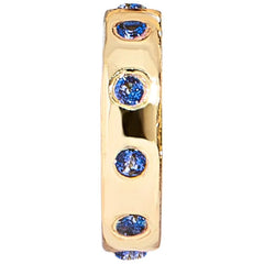 14K Gold Birthstone Charm Beads - Sapphire