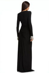 Aila Black Twisted Maxi Dress