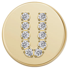 Gold Letter Bead - U