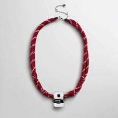 Knotty Varsity Custom Necklace - Maroon Single Digit