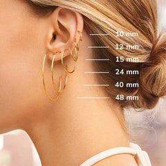 Verbena 18K Gold Earrings - 12MM