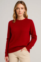 Women’s Classic Crew Neck Sweater – Soft Long Sleeve Knit