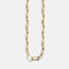 Cluster Charm Necklace Chain - Gold Paperclip Chain