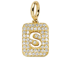 Block Pavé Initial Cluster Charm - S