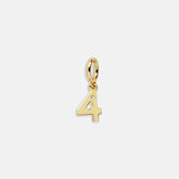 Gold Number Cluster Charm - 4