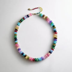 Joyce Semi-Precious Beaded Necklace - Multi Bead