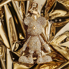 Mickey Mouse disney Bag Charm - Gold Glitter