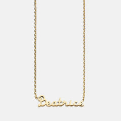 Kids’ Custom Nameplate Necklace - Cursive