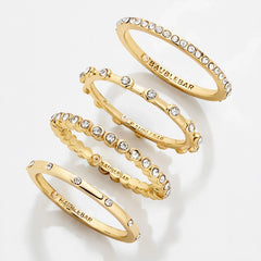 Morgan Ring Set - Gold/Pavé