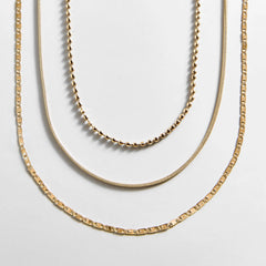 Anita Waterproof Necklace Set - Gold/Pavé