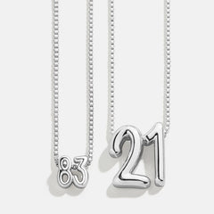 Lucky Number Bubble Necklace - Double Digits