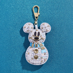 Disney Mickey Mouse Snowman Puff Bag Charm - Disney Snowman Puff Bag Charm