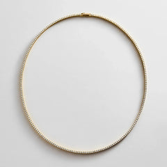 Billie Gold Tennis Necklace - Gold Plated Brass