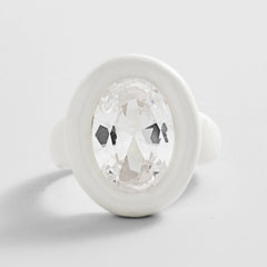 Joy Pop Cubic Zirconia Ring - Clear/White