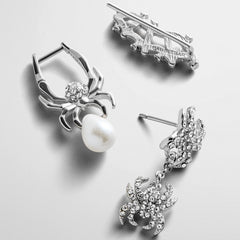 Caught in the Web Spider Earring Set