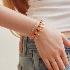 Clemson University Beaded Charm Bracelet - Clemson University