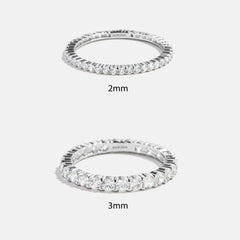Diana Sterling Silver Eternity Ring - 2MM Stones