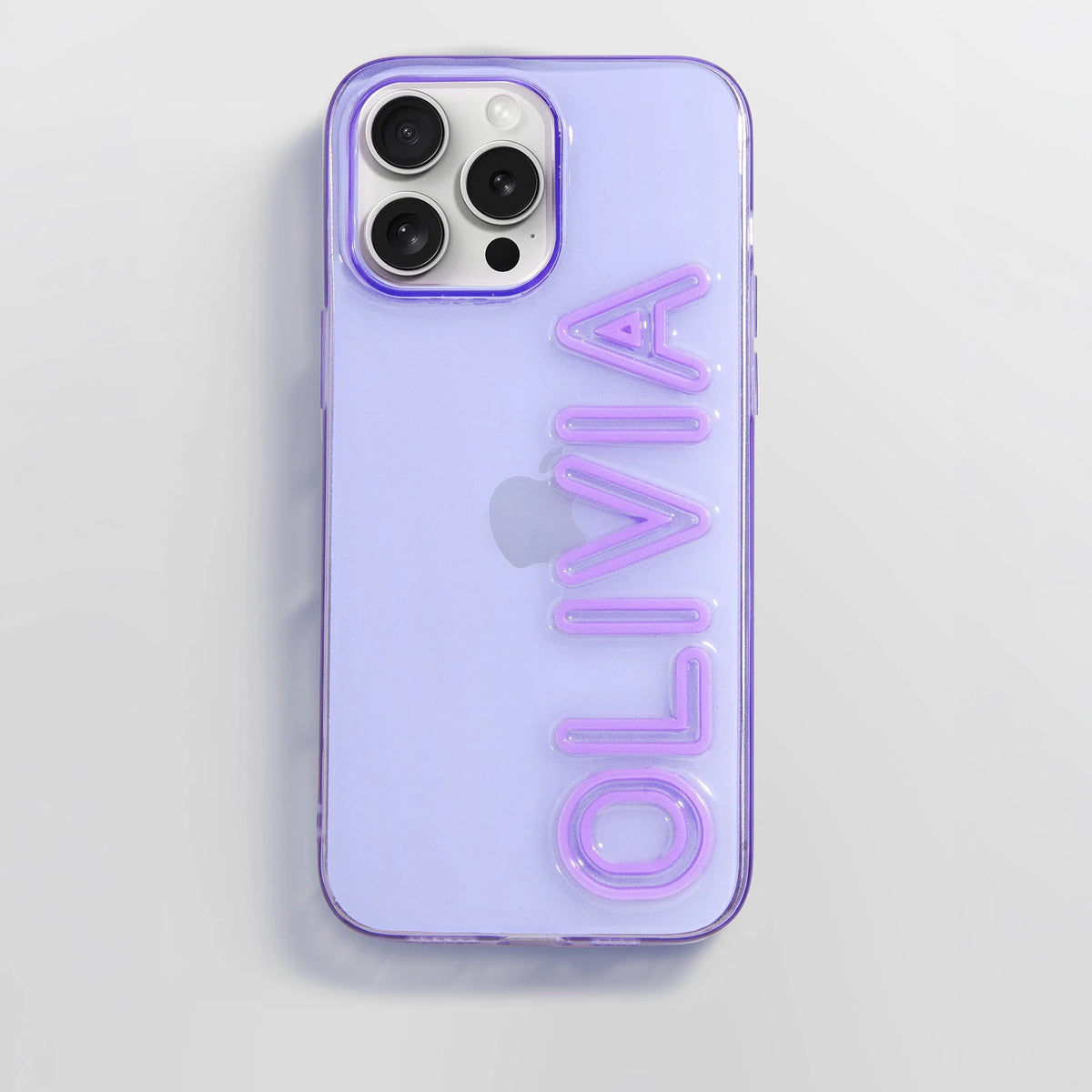 Fine Line Custom iPhone Case - Transparent Purple/Lavender