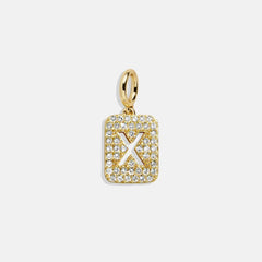 Block Pavé Initial Cluster Charm - X