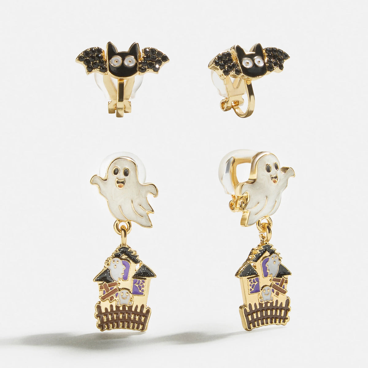 Lights Fright Kids' Clip-On Halloween Earring Set - Multi