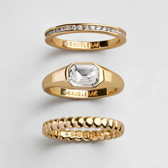 Mary Gold Ring Set - Gold/Pavé