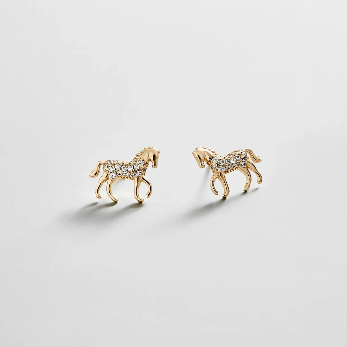 14K Gold Just For Fun Earrings - Horse
