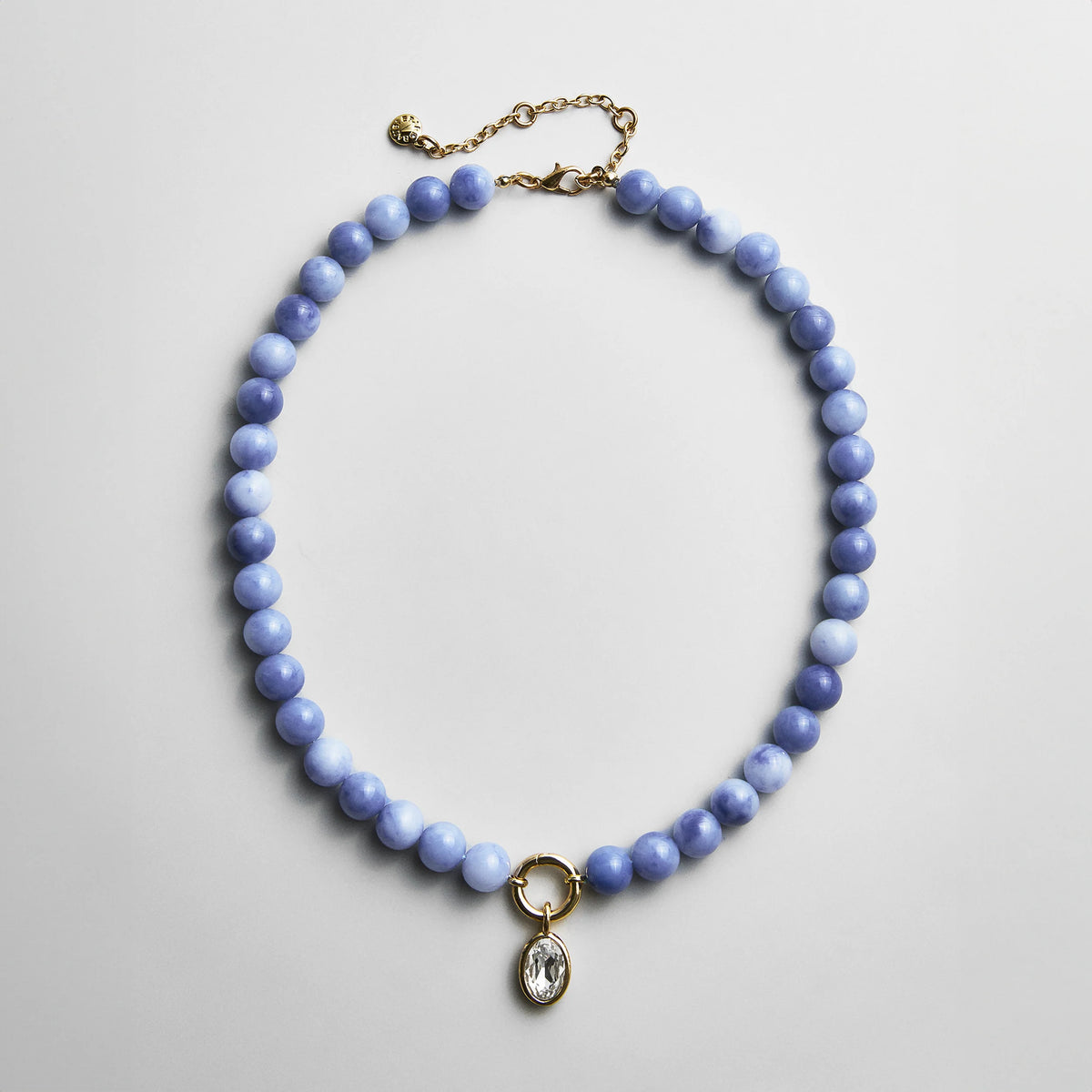 Janette Beaded Ring Necklace - Sodalite