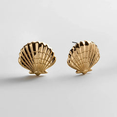 Marina Gold Seashell Earrings - Gold