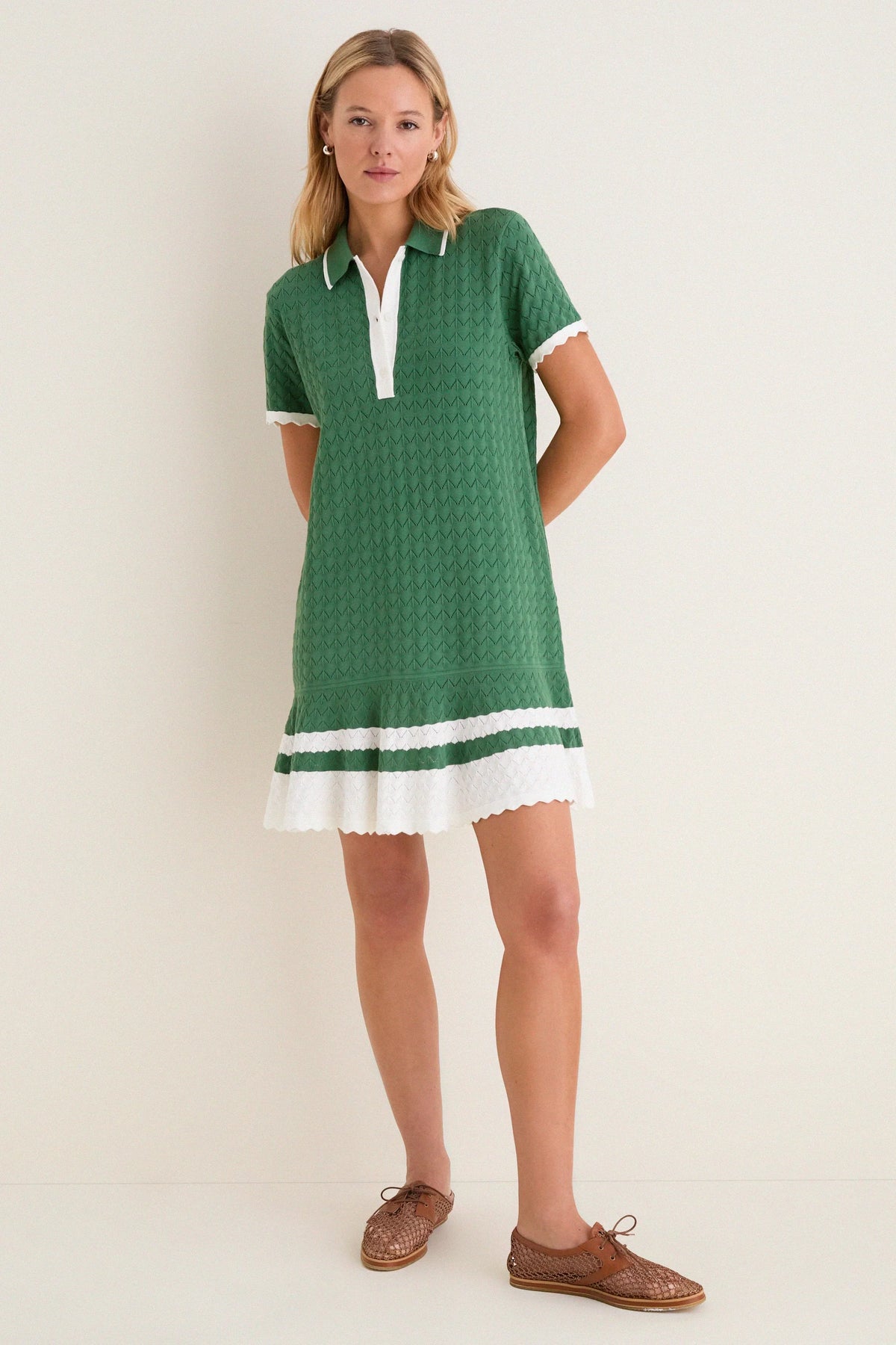Mountain View May Sweater Polo Dress