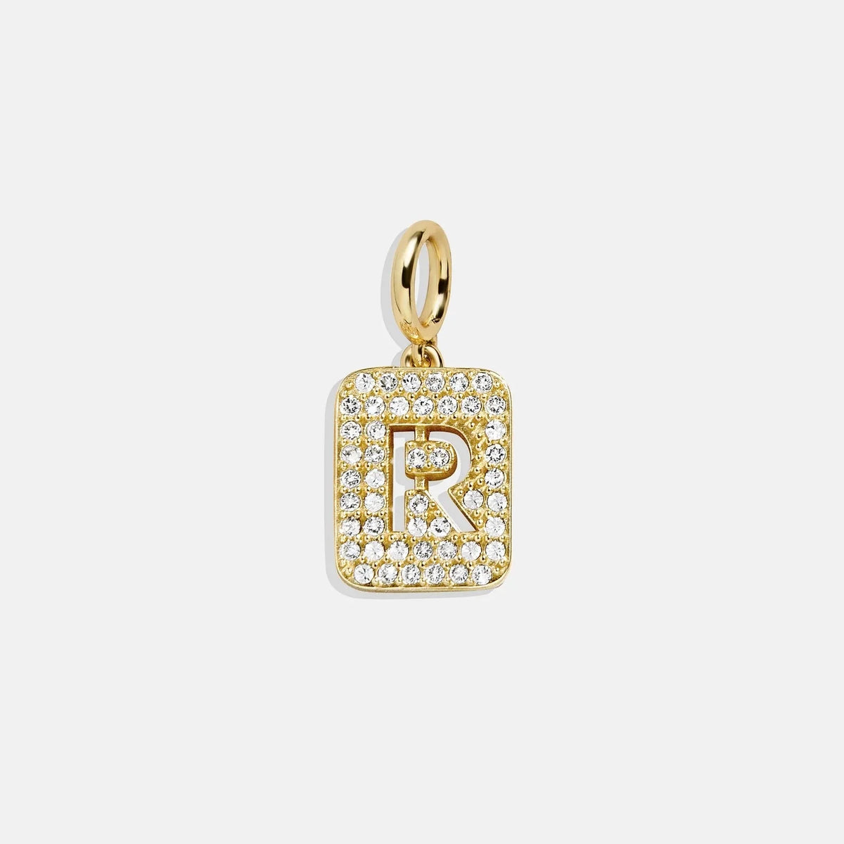 Block Pavé Initial Cluster Charm - R