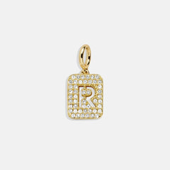 Block Pavé Initial Cluster Charm - R