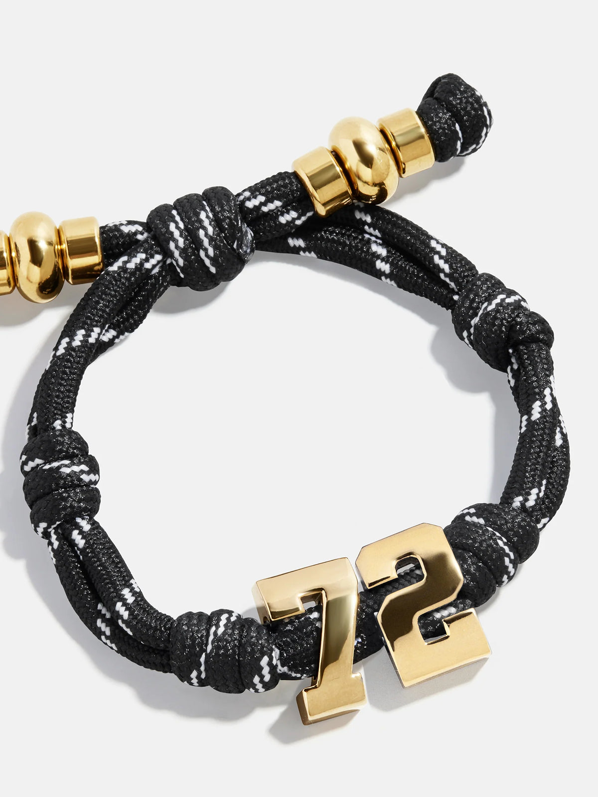 Knotty Varsity Number Custom Bracelet - Onyx Double Digit