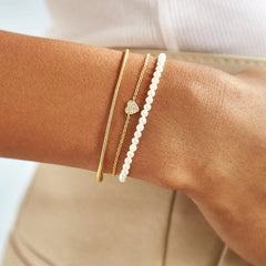 18K Gold Heart Bracelet - Heart