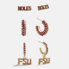Florida State University Slogan Earring Set - Florida State University