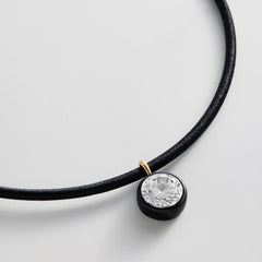 Lindsey Crystal Collar Necklace - Jet Black