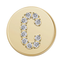 Gold Letter Bead - C