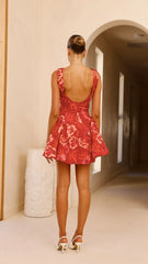 Canika Mini Dress - Red Floral
