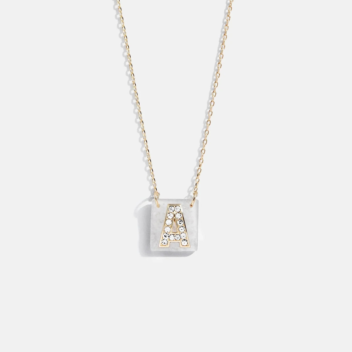 Clementine Initial Necklace - Gold/Pavé