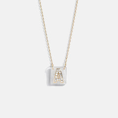 Clementine Initial Necklace - Gold/Pavé