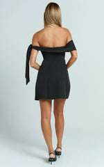 Cecilia Mini Dress-Black