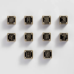 Block Party Varsity Number Custom Bracelet  - Onyx Double Digit