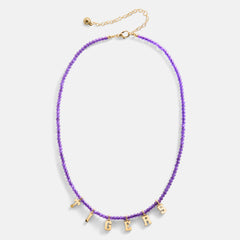 Louisiana State University Delicate Beaded Necklace - Louisiana State University