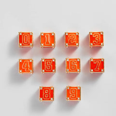 Block Party Varsity Number Custom Bracelet  - Tangerine Double Digit