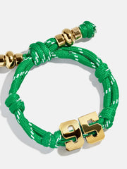 Knotty Varsity Number Custom Bracelet - Bright Green Double Digit