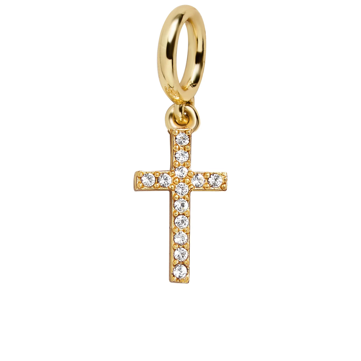 Faith Cluster Charm - Pave Cross