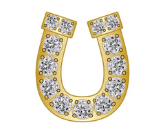 Horseshoe Icon - Pavé Gold