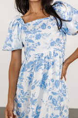 Graceland Maxi Dress | White + Blue Floral