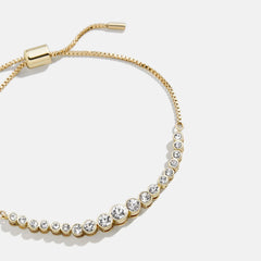 Daphne Pull Tie Bracelet - Gold/Pavé